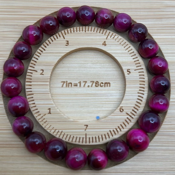 New 8mm Pink Tiger Eye Bracelet - Picture 4 of 4